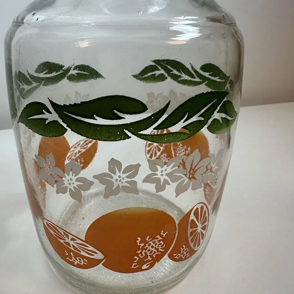 Vintage  Kitchen 1987 Anchor Hocking Orange Juice Carafe Jar Pitcher No Lid